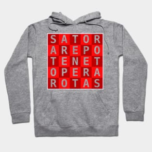 Red Checkered Sator Square Hoodie